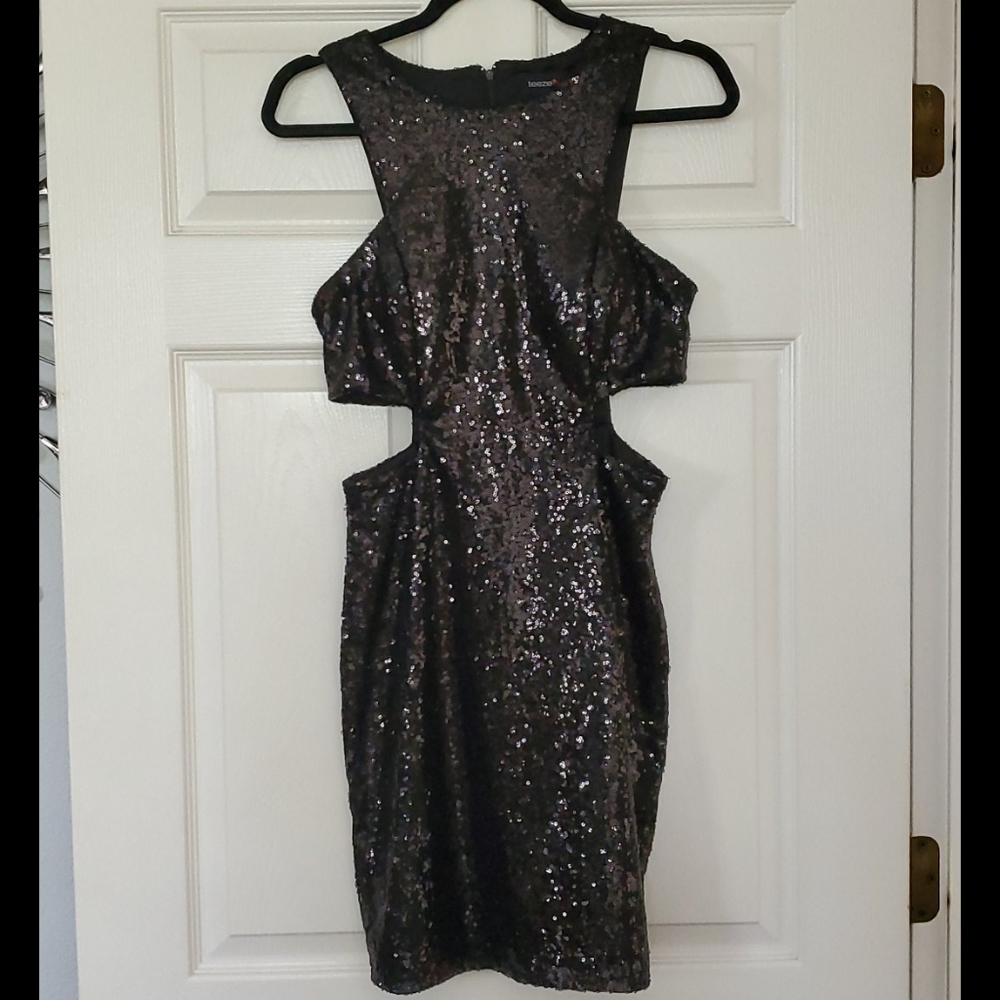 Black Sequin Dress